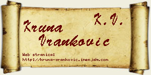 Kruna Vranković vizit kartica